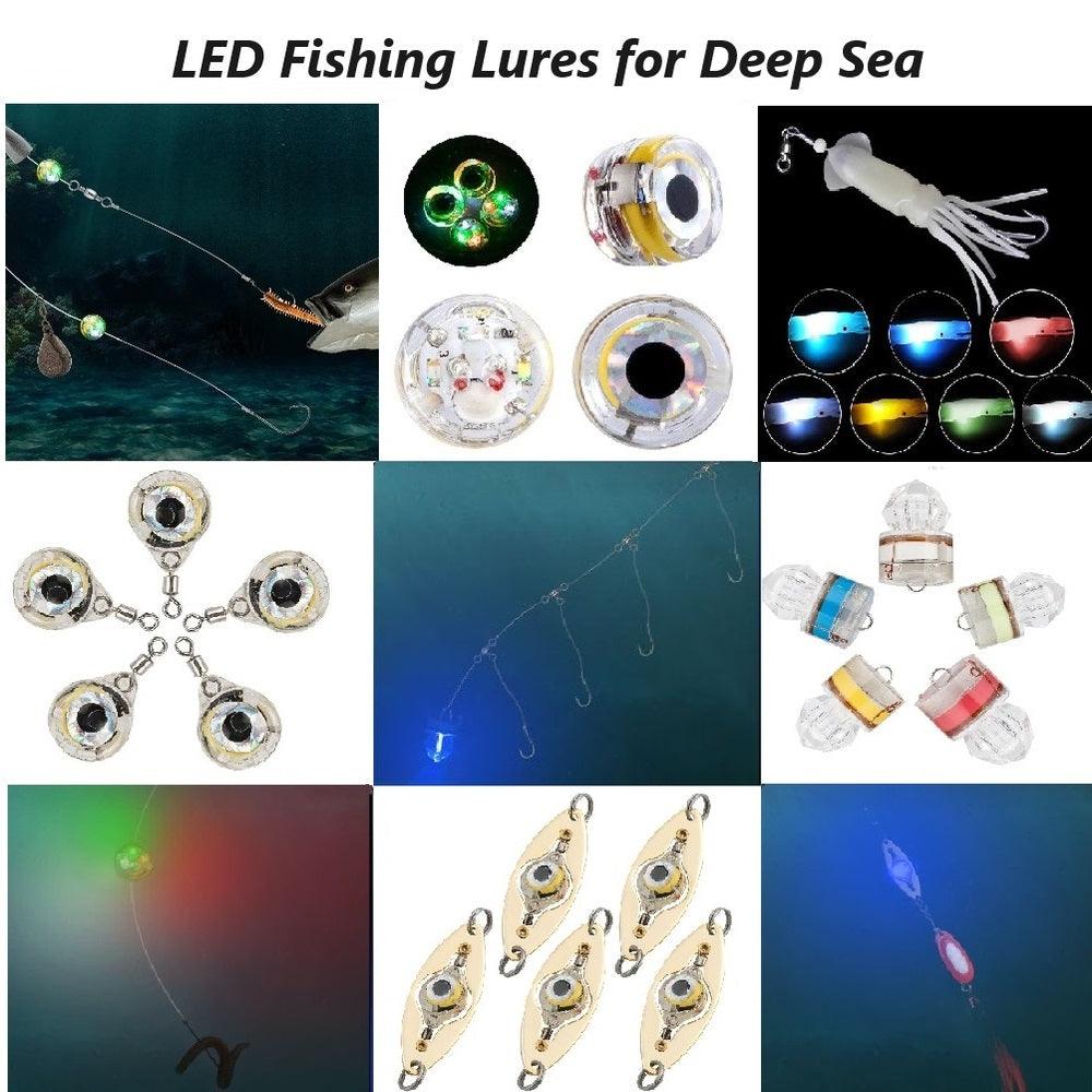 fish lure lights ESCA Attractor dark lures Dr.Fish Saltwater Trolling Squid LED