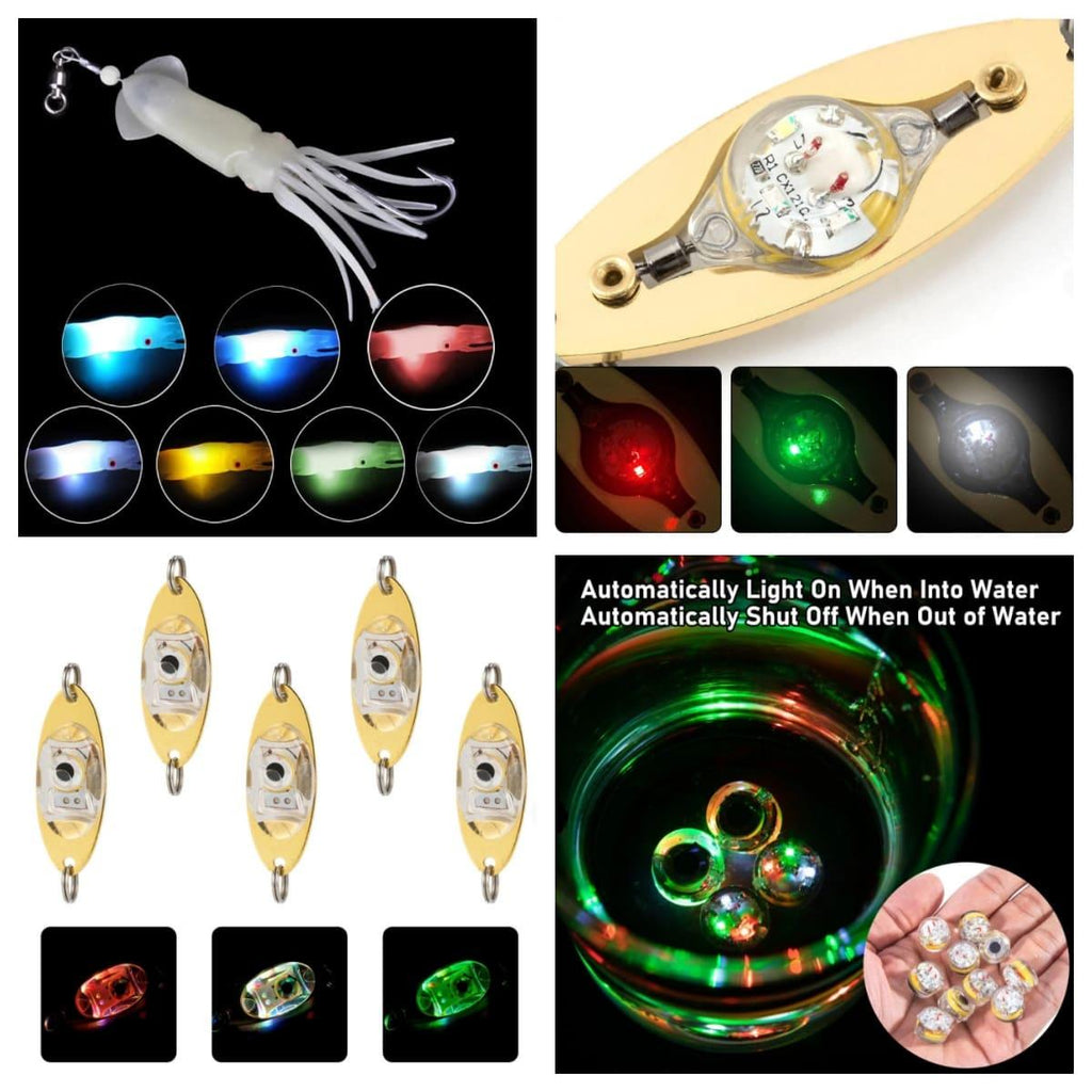 do led fishing lures work Dr.Fish Squid Lure Deep Drop Light 6'' Saltwater Tuna Marlin Lure White Double Attractants with LED Do Flashing LED Fishing Lures