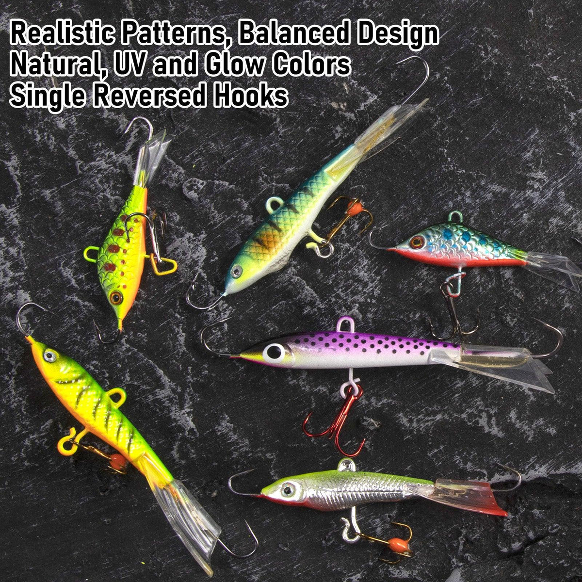 Dr.Fish 6pcs Ice Fishing Jig Lures Kit - Dr.Fish Tackles