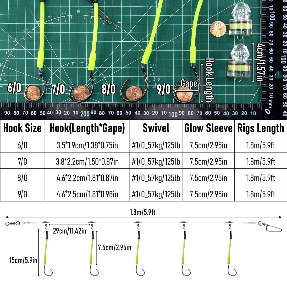Dr.Fish 2pcs Diamond Deep Drop Snapper Rigs 6/0-9/0 - Dr.Fish Tackles