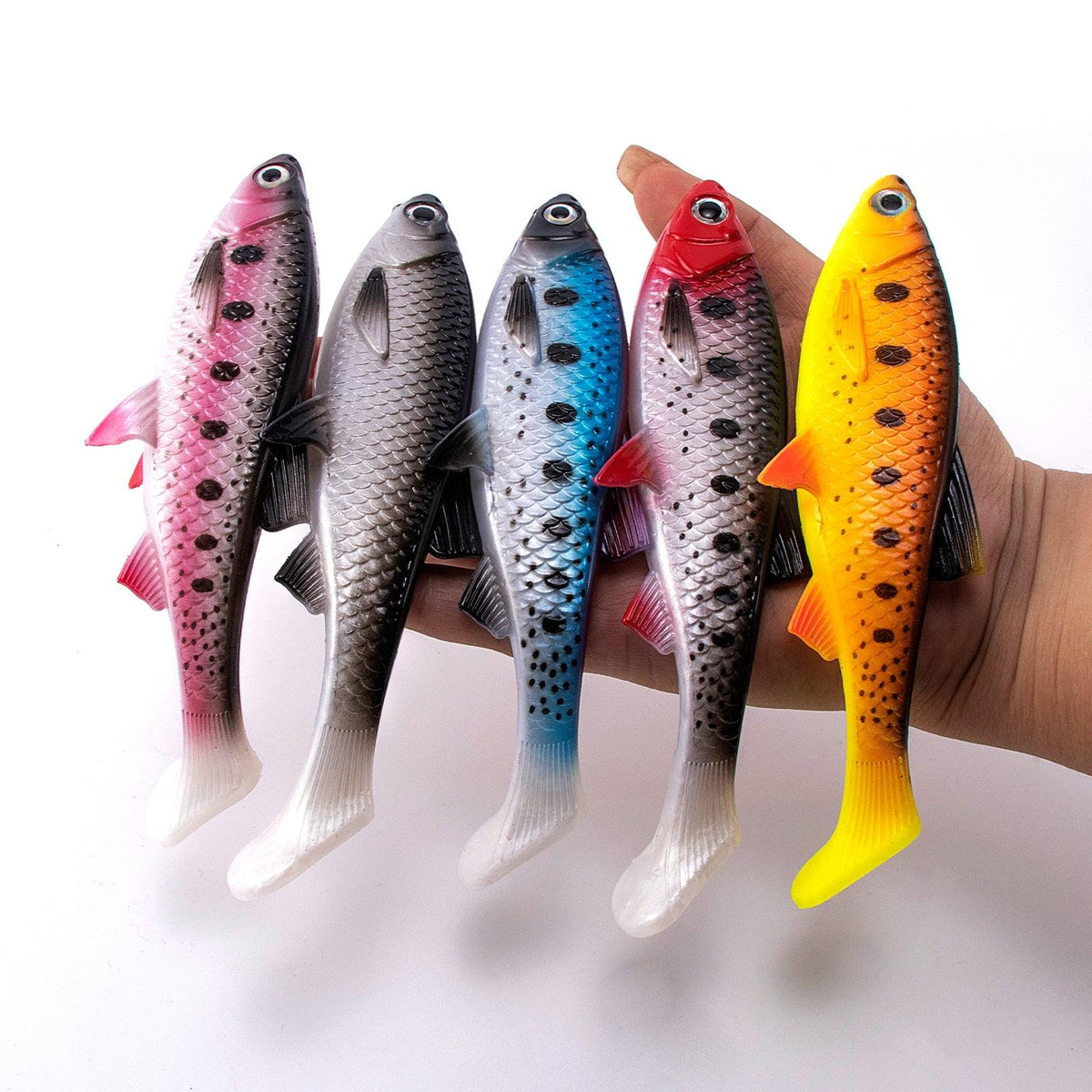 Dr.Fish 2 pcs Large Soft Plastic Paddle Tail  Lures 6.1" - Dr.Fish Tackles