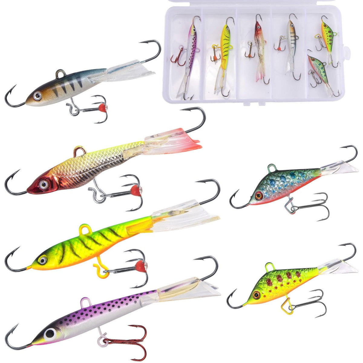 Dr.Fish 6pcs Ice Fishing Jig Lures Kit - Dr.Fish Tackles