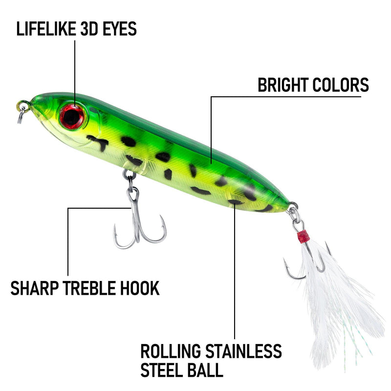 Dr.Fish 3pcs Topwater Fishing Lures 12g 10cm - Dr.Fish Tackles