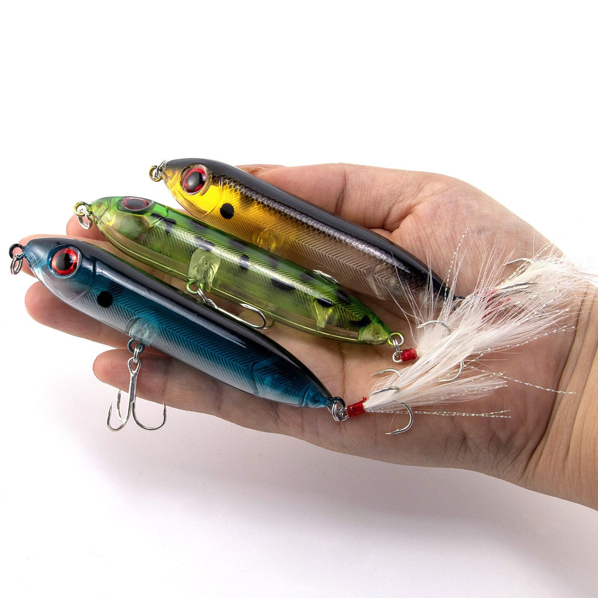 Dr.Fish 3pcs Topwater Fishing Lures 12g 10cm - Dr.Fish Tackles