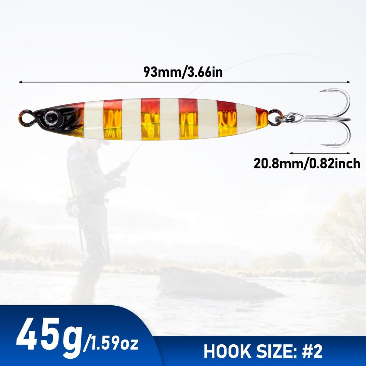 Dr.Fish 3 pcs Long Casting Metal Jigs  45-80g 1.5-2.75oz - Dr.Fish Tackles