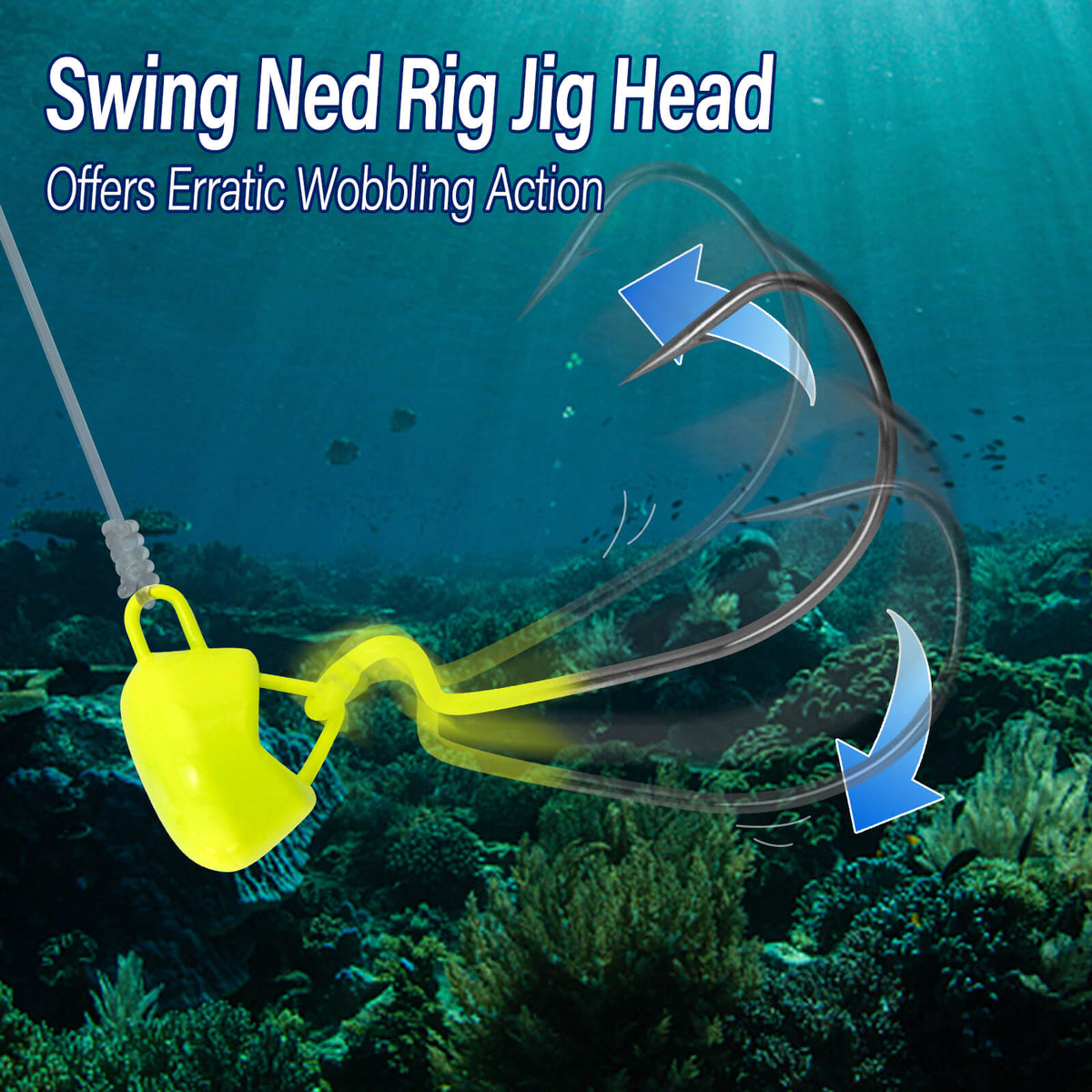 Dr.Fish 10pcs Ned Rig Jig Heads 1/16oz-3/4oz