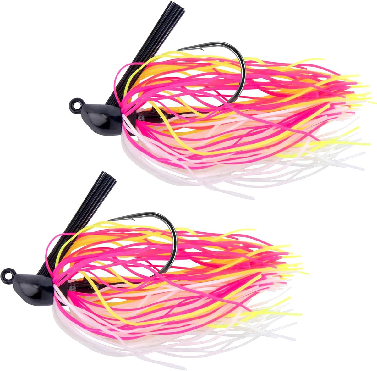Dr.Fish 2pcs Weedless Bass Fishing Jigs