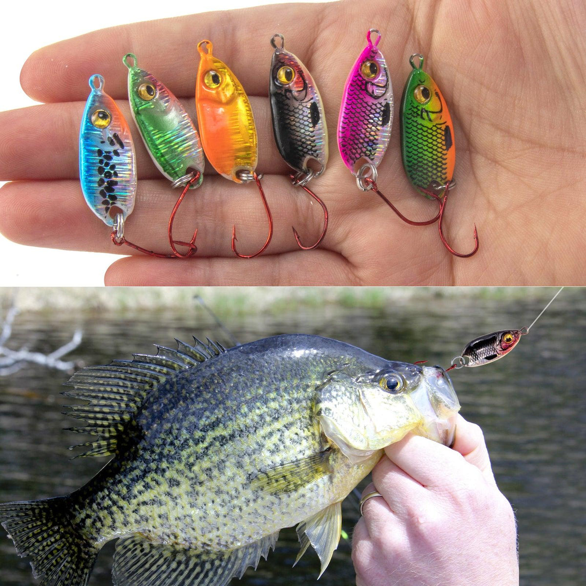 Dr.Fish 6pcs Micro Fishing Spoon Lure Kit 1" 3/16oz - Dr.Fish Tackles