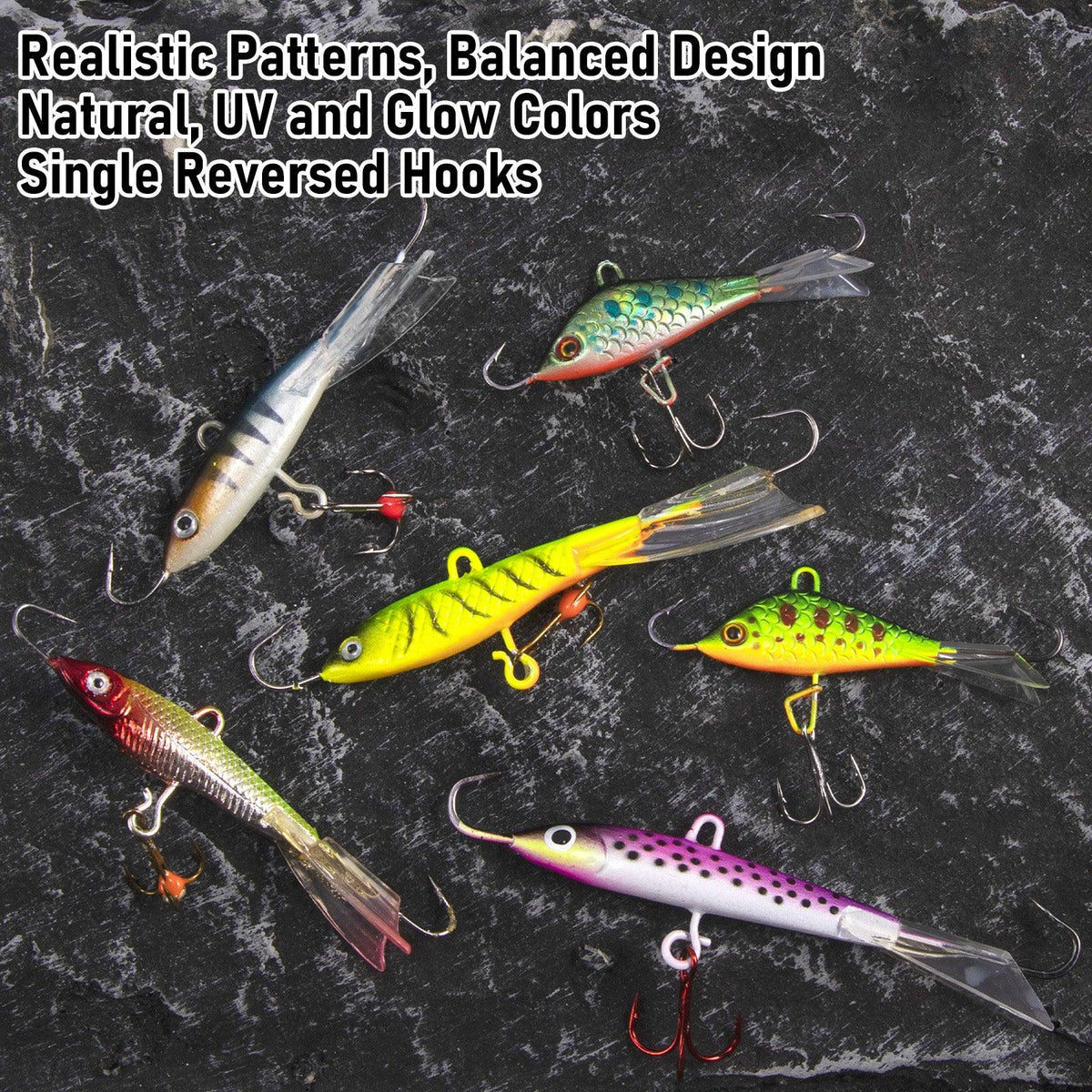 Dr.Fish 6pcs Ice Fishing Jig Lures Kit - Dr.Fish Tackles