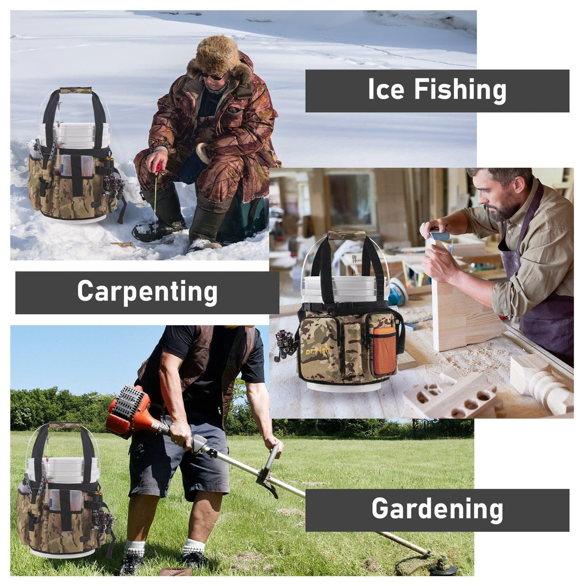 Dr.Fish 5pcs Gallon Bucket Tool Organizer - Dr.Fish Tackles