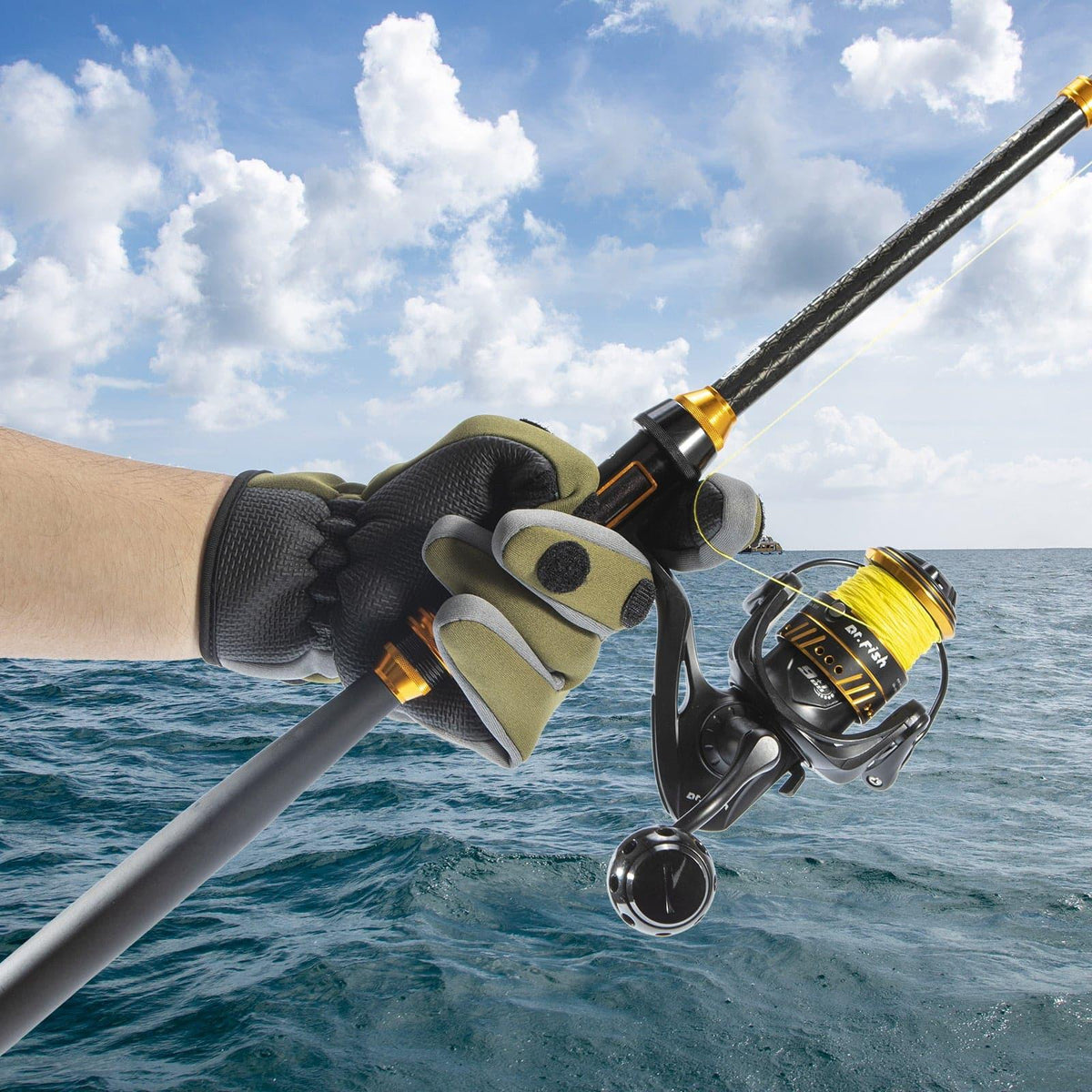 Dr.Fish Pair of  Outdoor Sport  Fishing Gloves - Dr.Fish Tackles