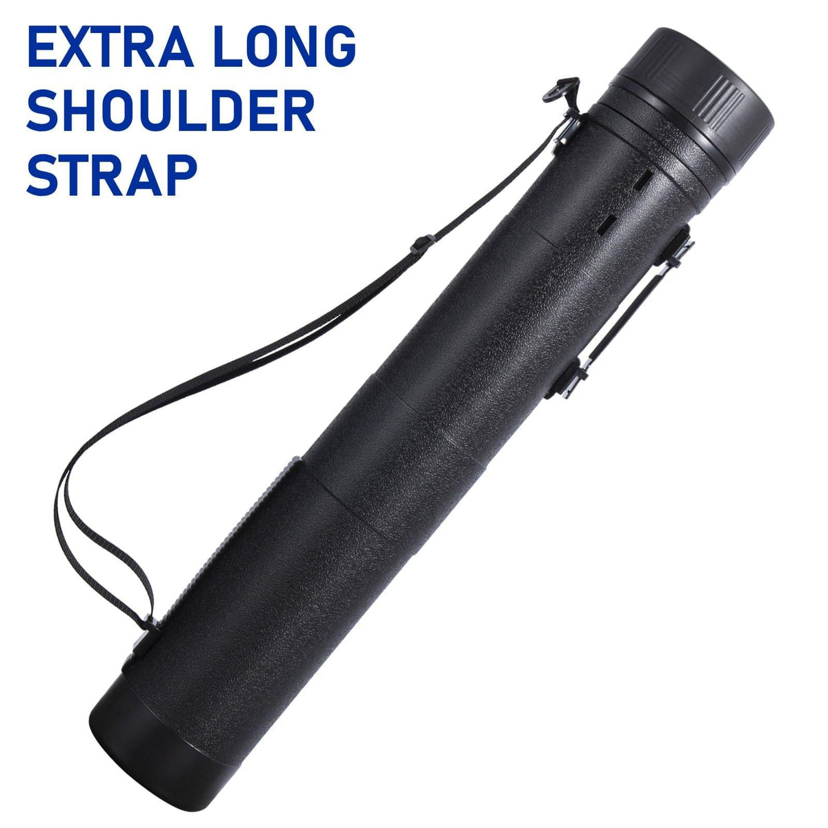 Dr.Fish 2pcs large Telescoping Rod Tube + 6 Wrap Tie Fishing Pole Storage - Dr.Fish Tackles