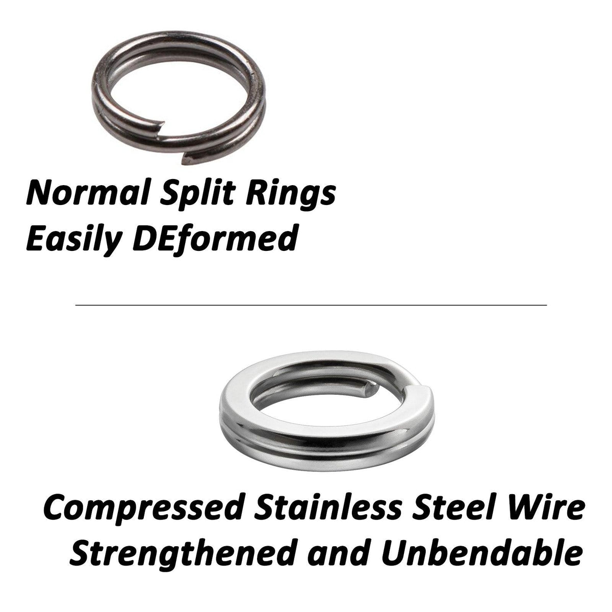 Dr.Fish 100pcs Double Split Ring 9-400lb - Dr.Fish Tackles
