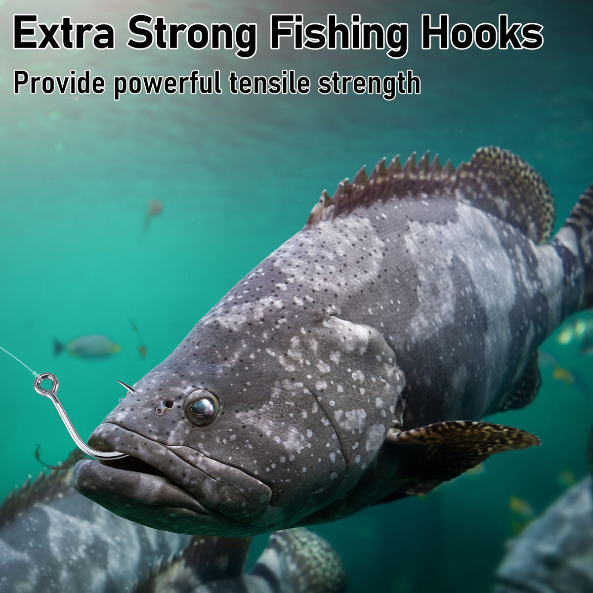 Dr.Fish 10pcs  Inline Single Hooks #1-#9/0