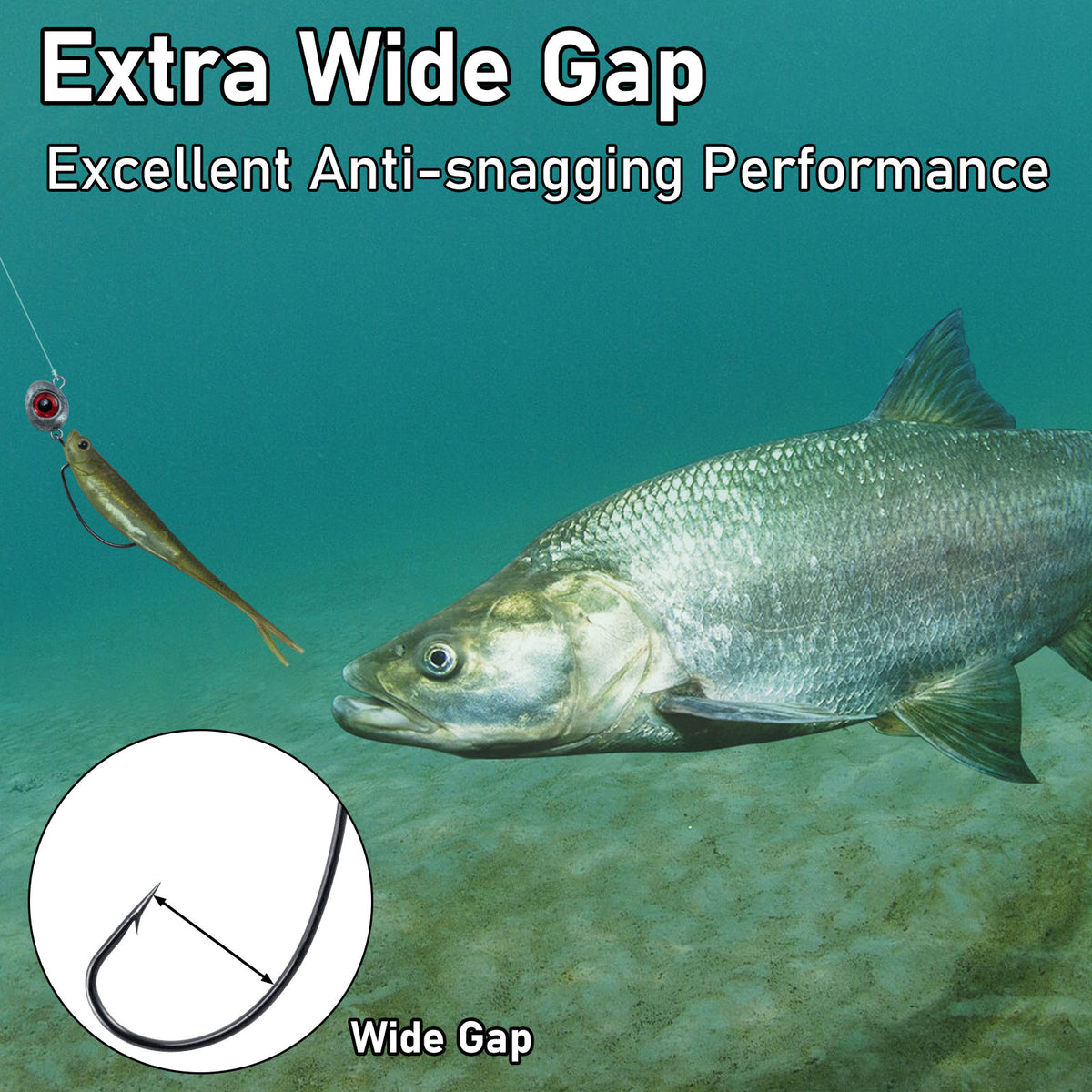 Dr.Fish 10pcs Texas Jig Head Weedless EWG Hooks 1/6-1/2oz