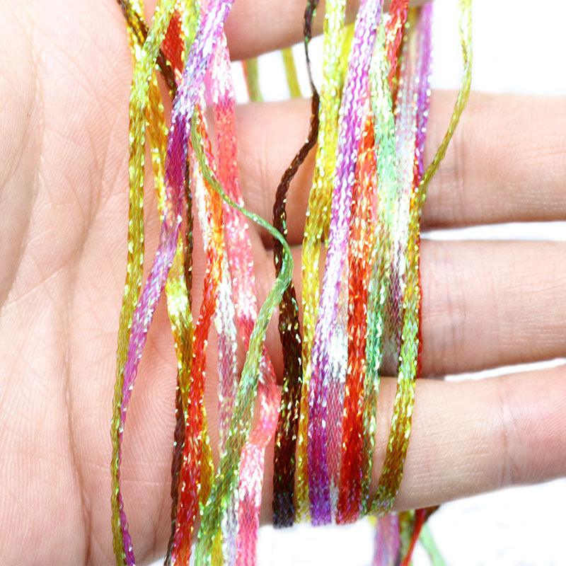 Dr.Fish  1 pcs Diamond Braid Crystal Flash  Fly Tying Materials (10 colors) - Dr.Fish Tackles