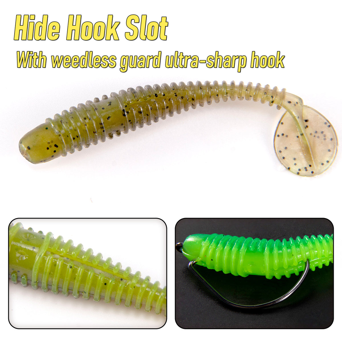 Dr.Fish 20 Pack Paddle Tail Swimbait 1.4''-3''