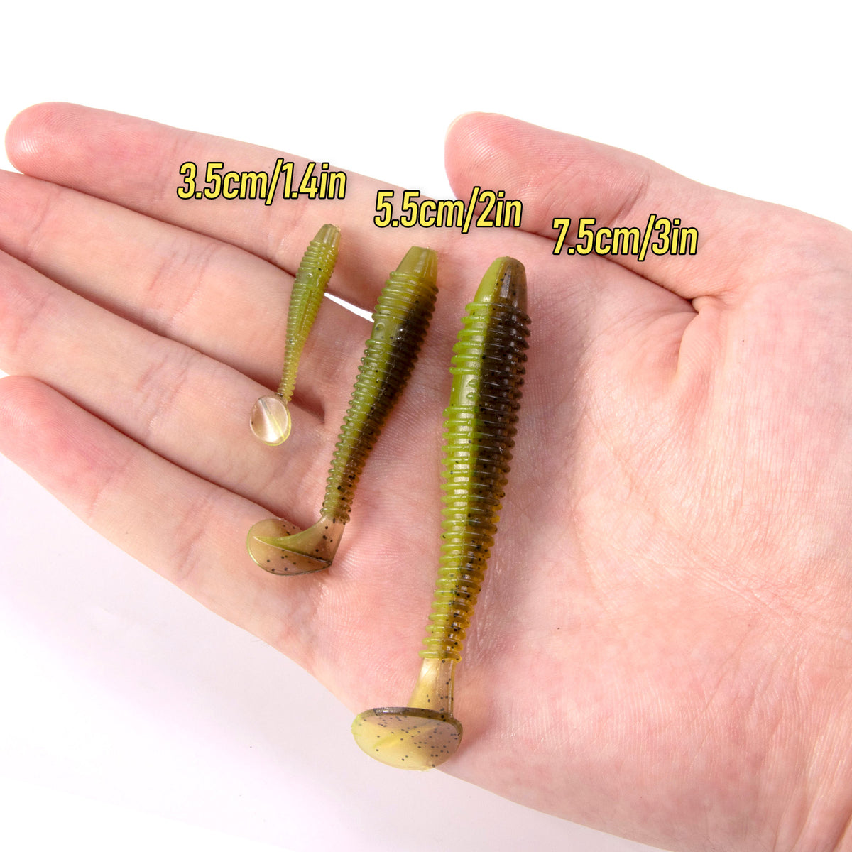 Dr.Fish 20 Pack Paddle Tail Swimbait 1.4''-3''