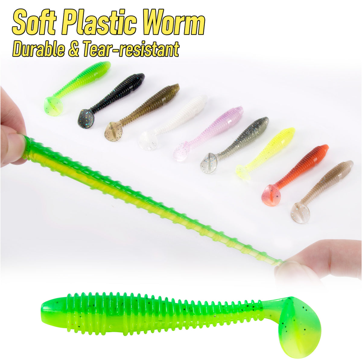 Dr.Fish 20 Pack Paddle Tail Swimbait 1.4''-3''