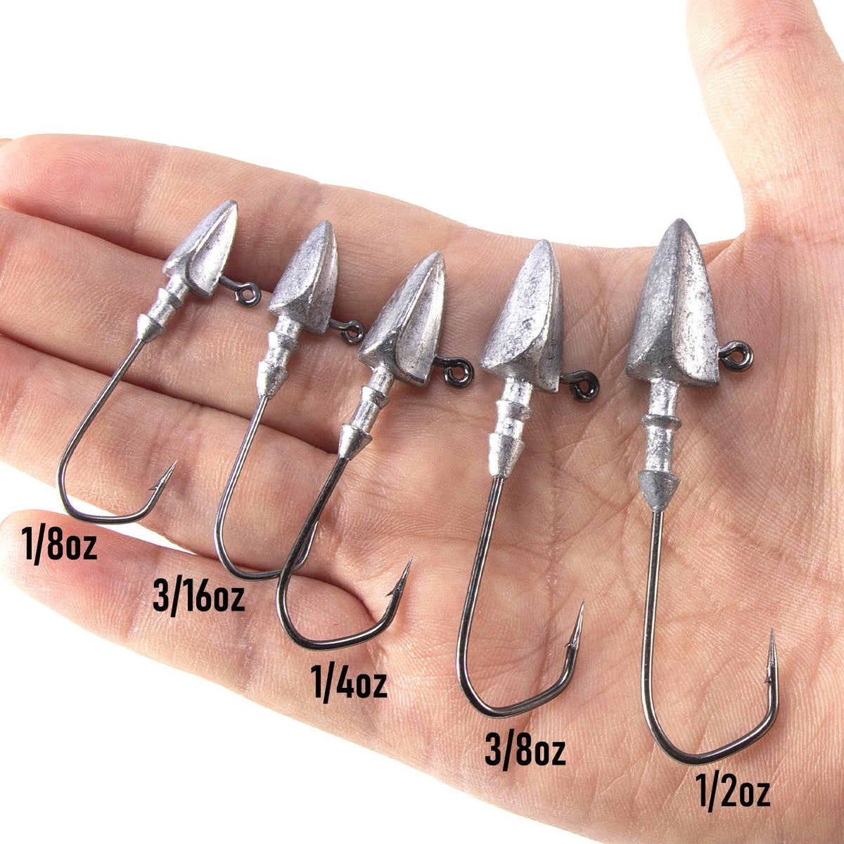 Dr.Fish 20pcs High Carbon Steel Texas Jig 1/8-1/2oz - Dr.Fish Tackles