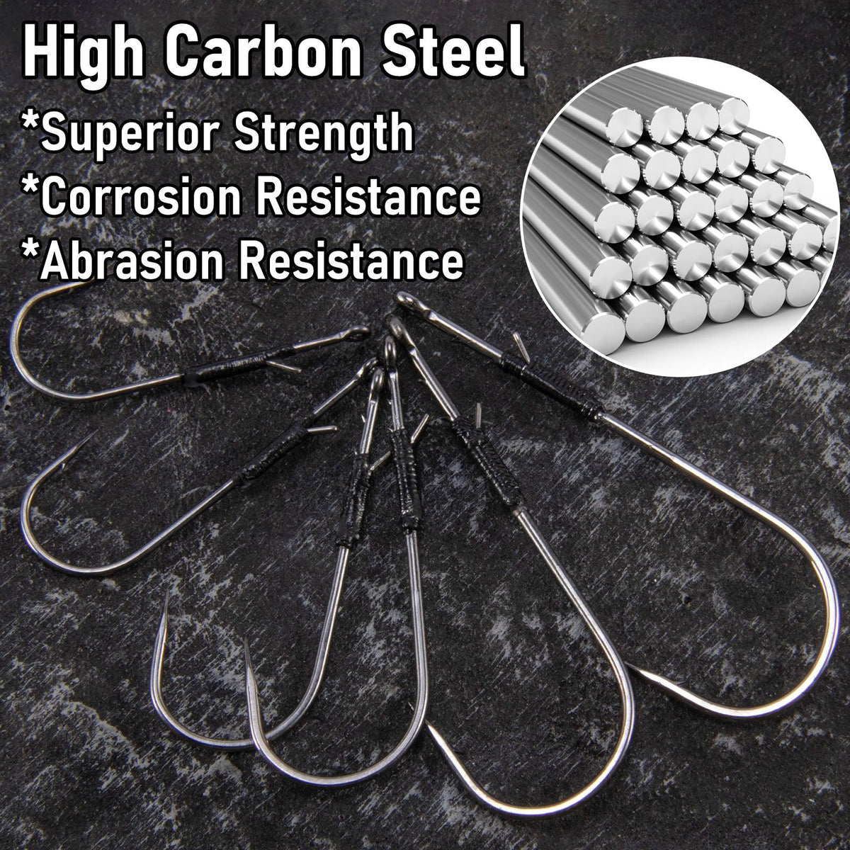 Dr.Fish 30pcs Heavy Cover Hooks with Bait Holder 1#-5/0 - Dr.Fish Tackles