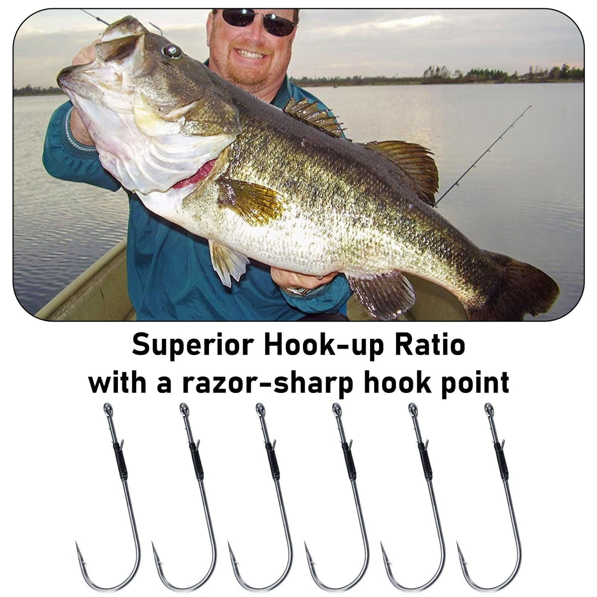Dr.Fish 30pcs Heavy Cover Hooks with Bait Holder 1#-5/0 - Dr.Fish Tackles