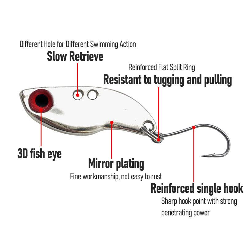 Dr.Fish 3pcs Alloy Blade Spoon Fishing Lures 2.5g 3.5g 5g - Dr.Fish Tackles