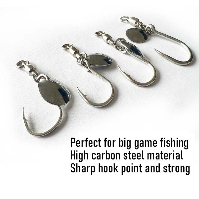 Dr.Fish  3pcs Carbon Steel Spinner Baits 1/0 2/0 3/0 5/0 - Dr.Fish Tackles