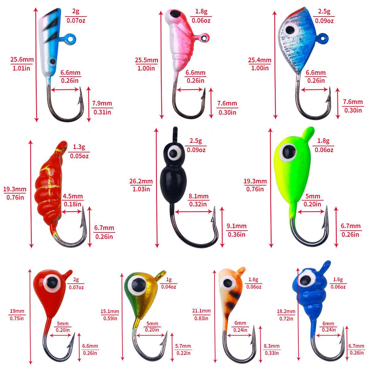 Dr.Fish 48pcs Ice Fishing Jig with Box - Dr.Fish Tackles