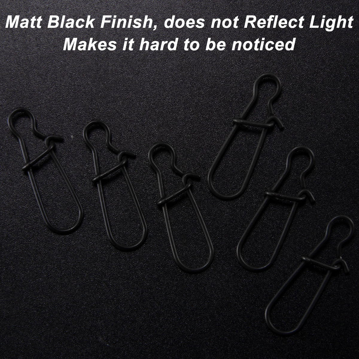 Dr.Fish 50/100pcs STK Matt Black Snaps #000-#8