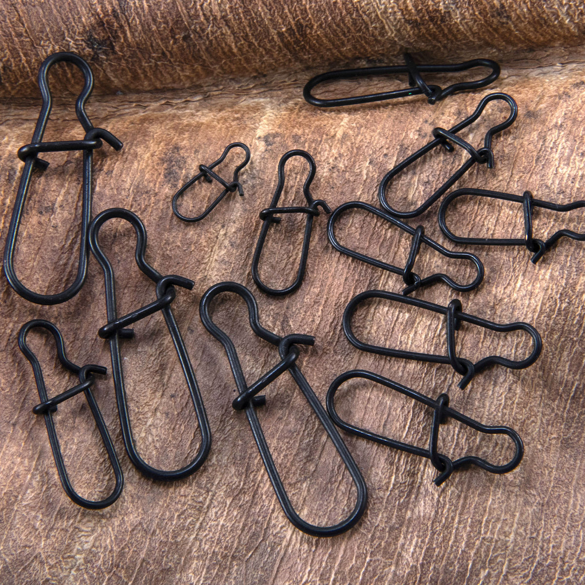 Dr.Fish 50/100pcs STK Matt Black Snaps #000-#8