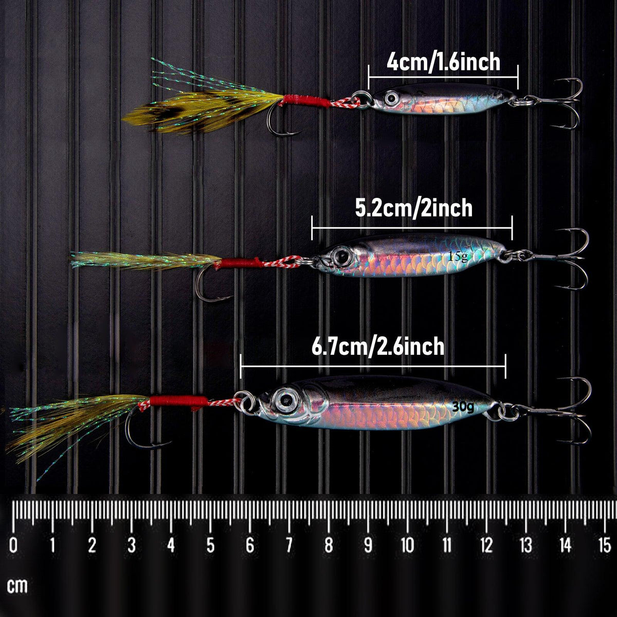 Dr.Fish 5pcs Jigging Spoon Lure 1.6-2.6'' - Dr.Fish Tackles