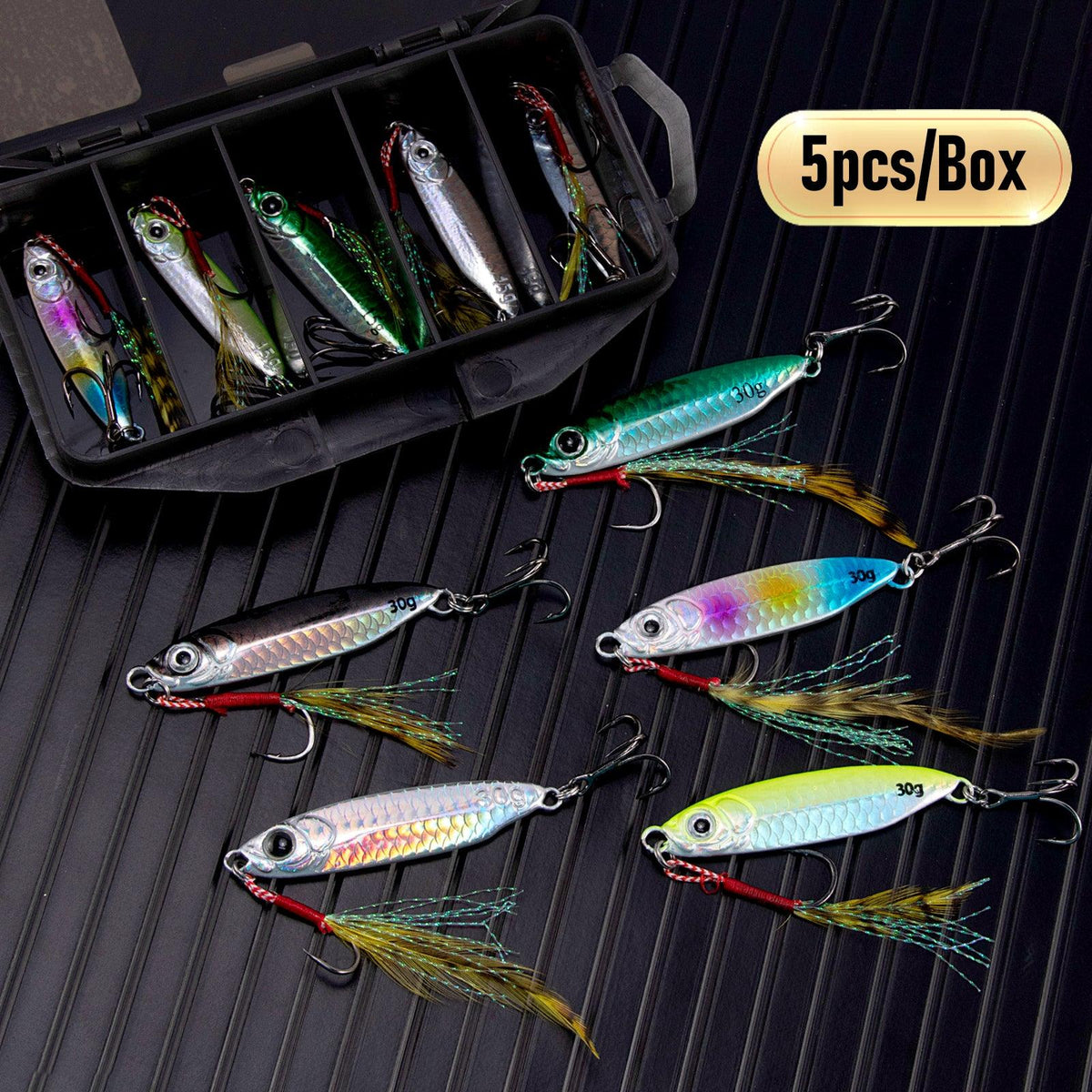 Dr.Fish 5pcs Jigging Spoon Lure 1.6-2.6'' - Dr.Fish Tackles