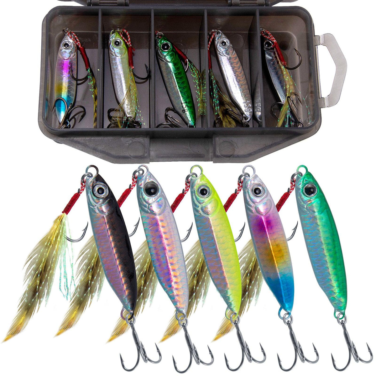 Dr.Fish 5pcs Jigging Spoon Lure 1.6-2.6'' - Dr.Fish Tackles