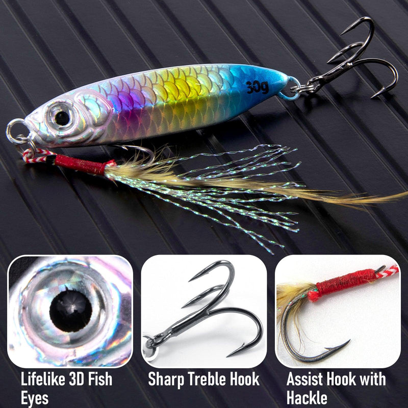 Dr.Fish 5pcs Jigging Spoon Lure 1.6-2.6'' - Dr.Fish Tackles