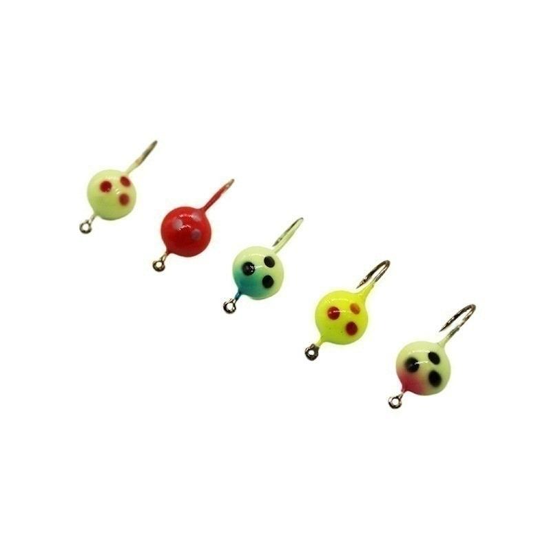 Dr.Fish 5pcs Luminous Ice Fishng Jigs 25mm 3g - Dr.Fish Tackles