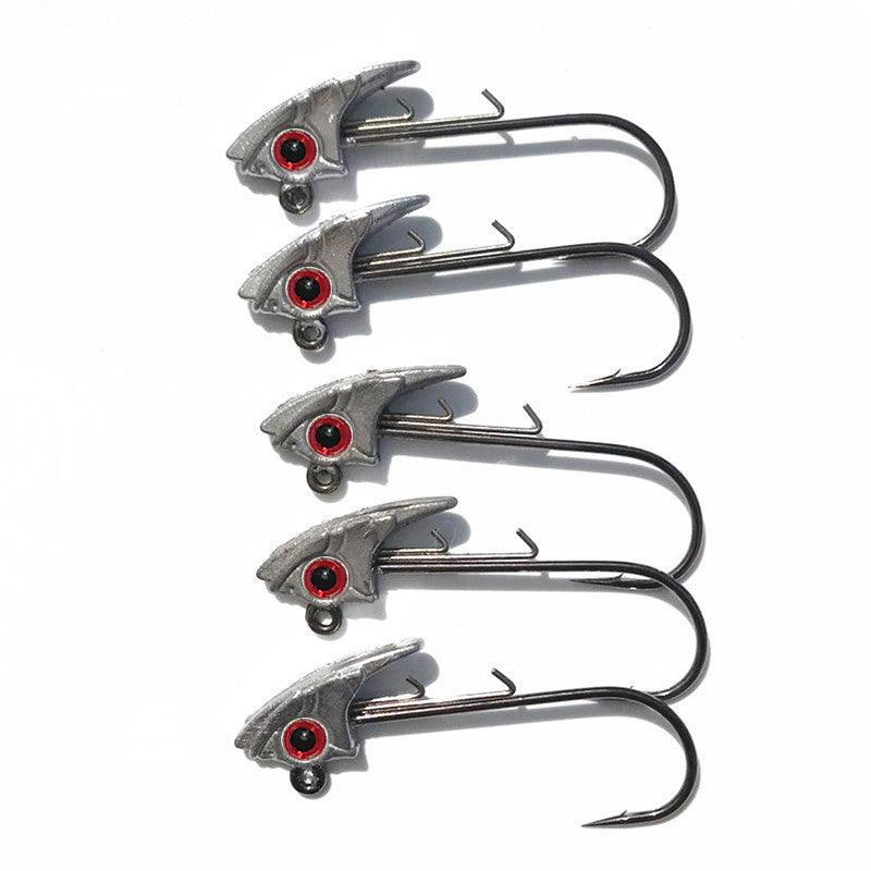 Dr.Fish 5pcs Red 3D eyes Swimbait Jig Head 5g 7g - Dr.Fish Tackles