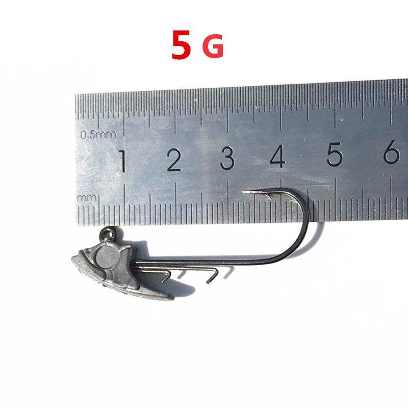 Dr.Fish 5pcs Red 3D eyes Swimbait Jig Head 5g 7g - Dr.Fish Tackles