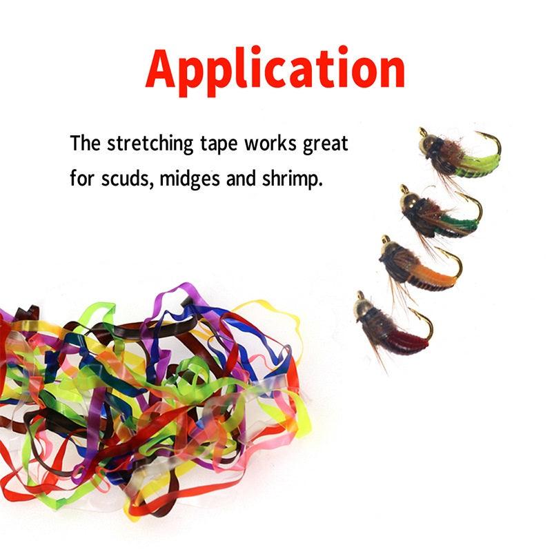 Dr.Fish 5pcs  Scud Backs Elastic Silicone Worm Body Fly Tying Material 6mm (12 Colors) - Dr.Fish Tackles