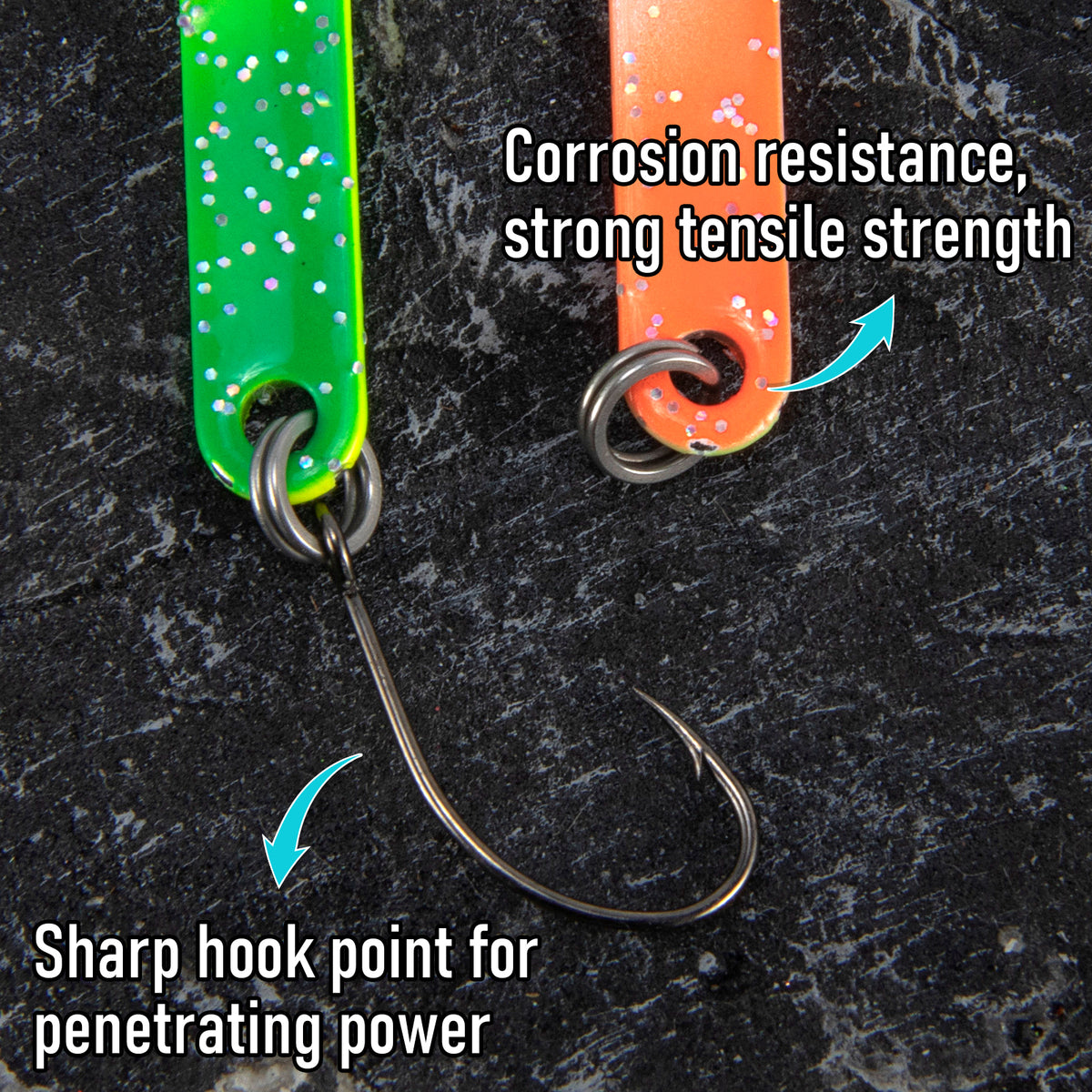 Dr.Fish 6pcs Trout Bait Trout Stick Spoon 2.5g/3g/4g
