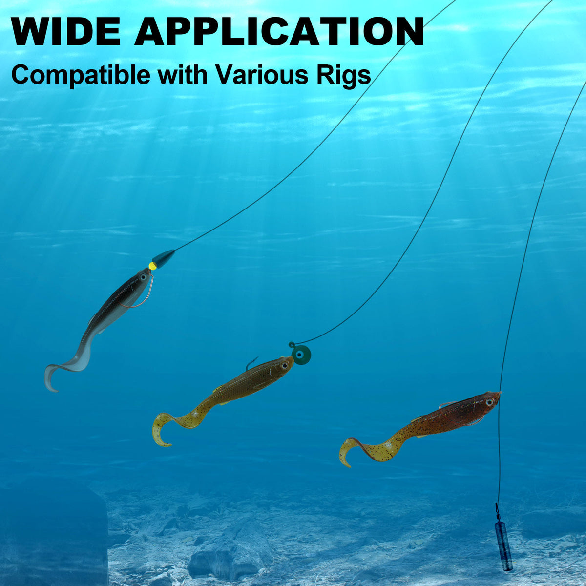 Dr.Fish 8pcs Grub Fishing Lures  2"/2.5"