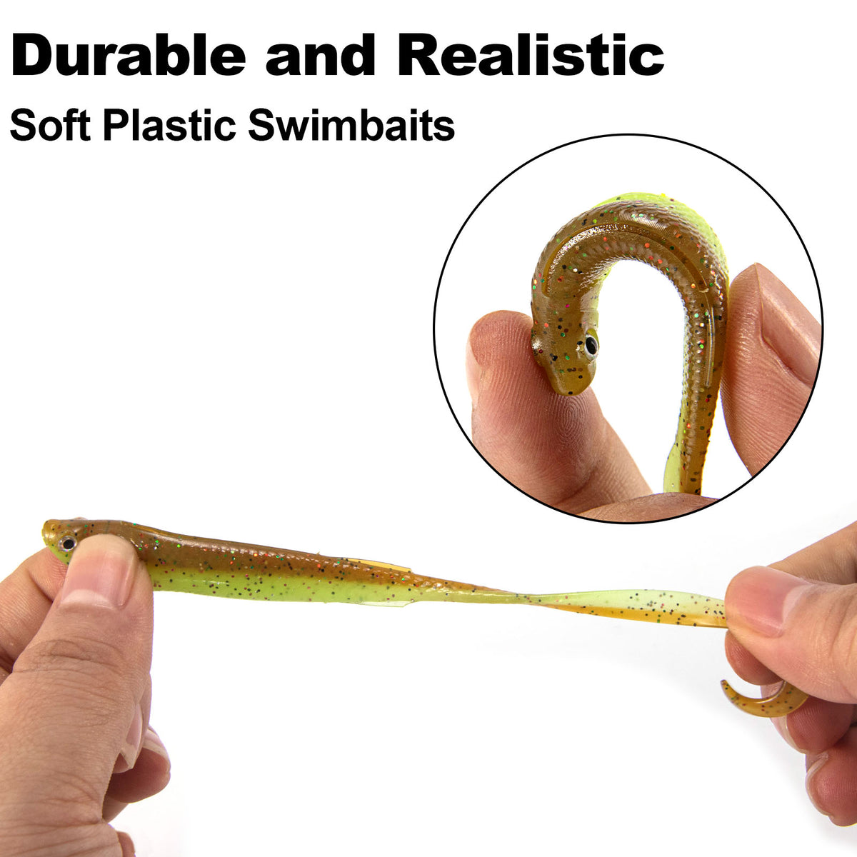Dr.Fish 8pcs Grub Fishing Lures  2"/2.5"