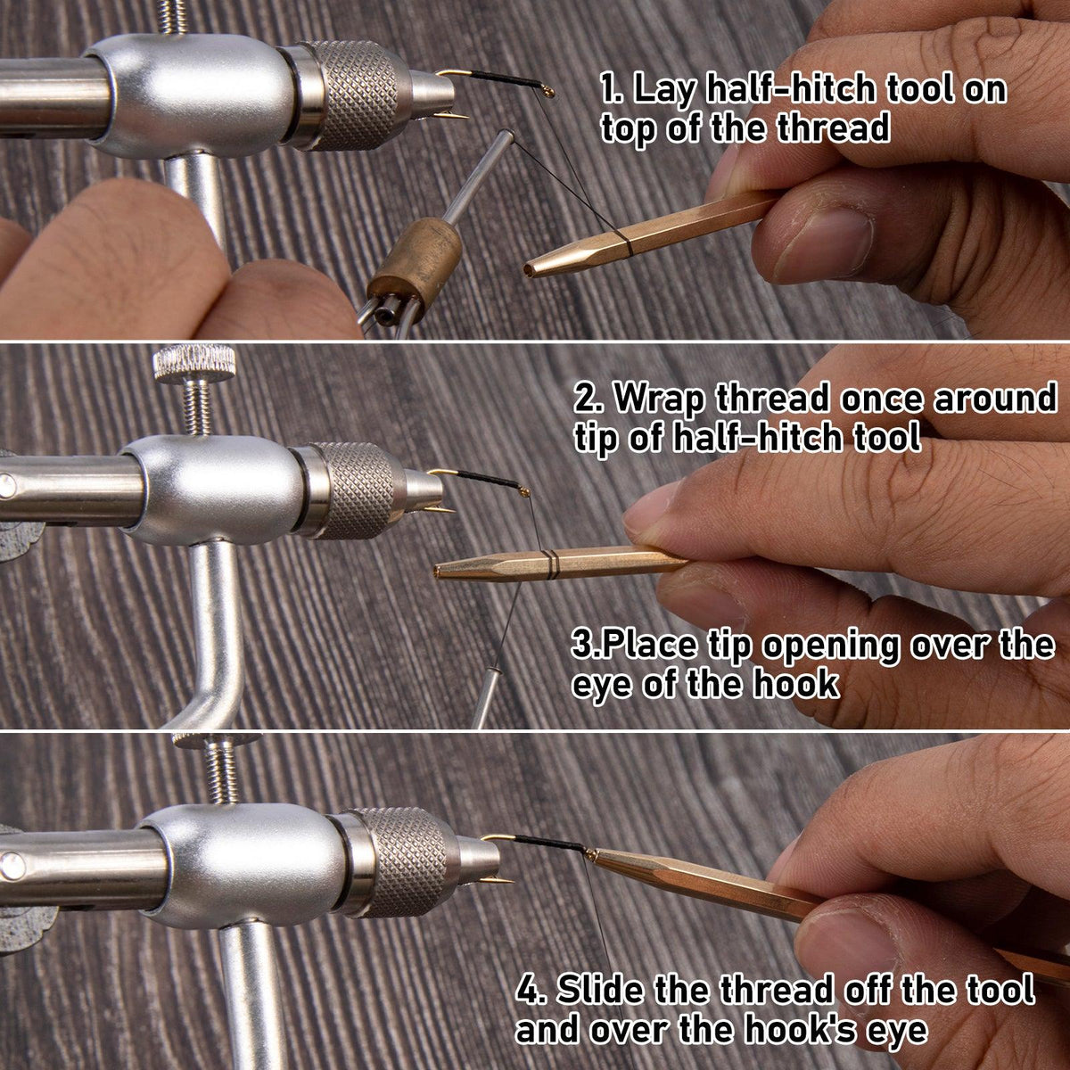 Dr.Fish Fly Tying Brass Half Hitch Knot Tool 2.95‘’ - Dr.Fish Tackles