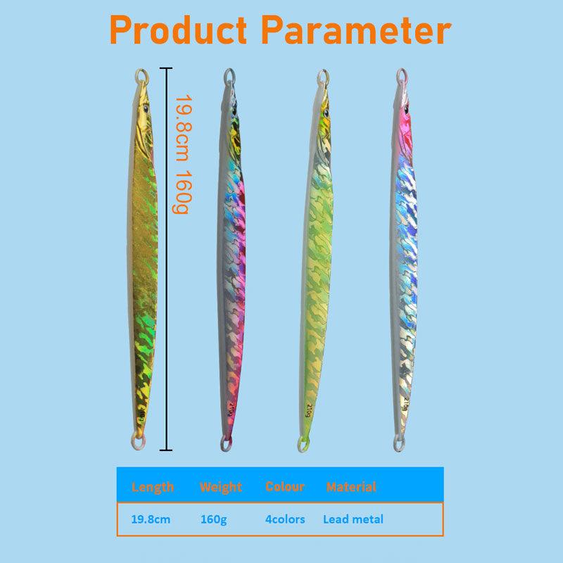 Dr.Fish Saltwater Glow Vertical Jigs Spoon Lure 19.8cm/160g - Dr.Fish Tackles