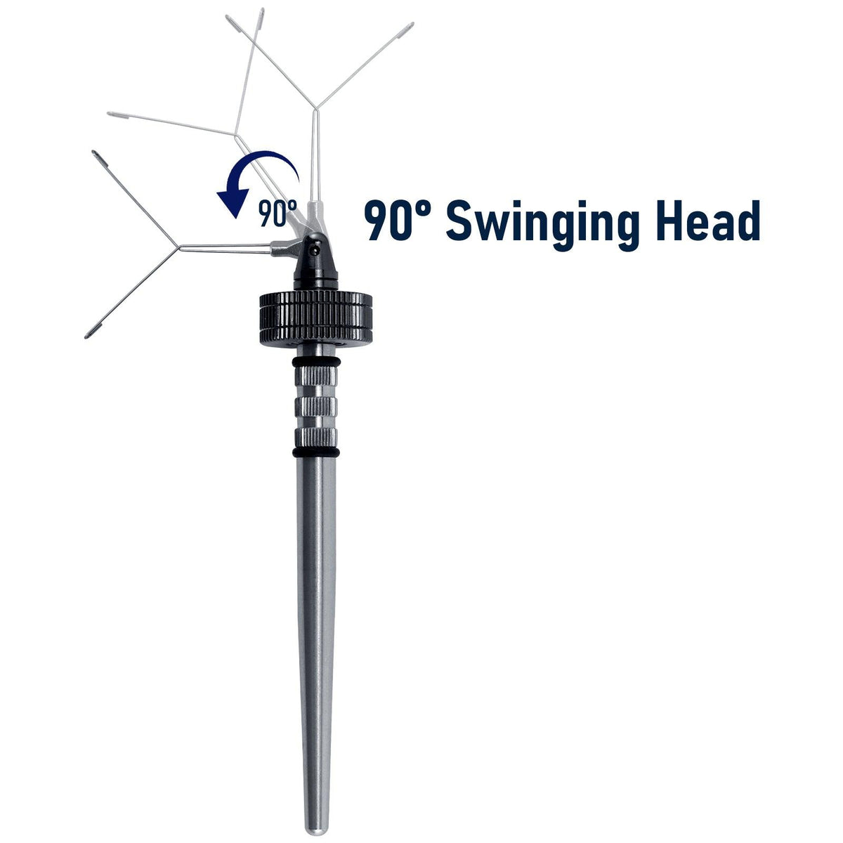 Dr.Fish Stainless Steel Dubbing Spinner 90°+360° Rotation  14.5cm/5.3'' - Dr.Fish Tackles