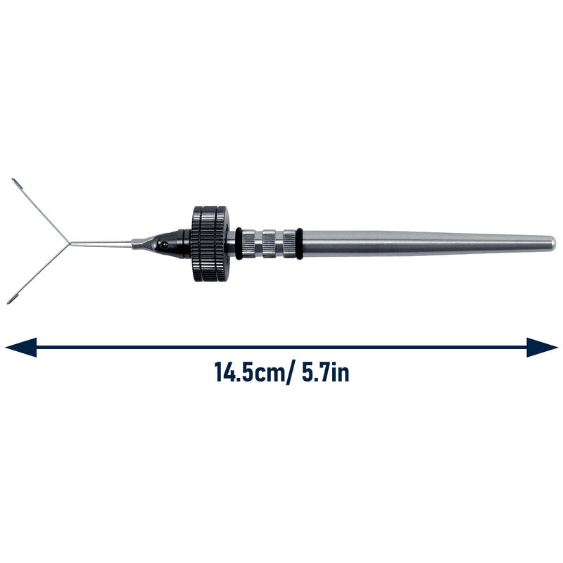 Dr.Fish Stainless Steel Dubbing Spinner 90°+360° Rotation  14.5cm/5.3'' - Dr.Fish Tackles