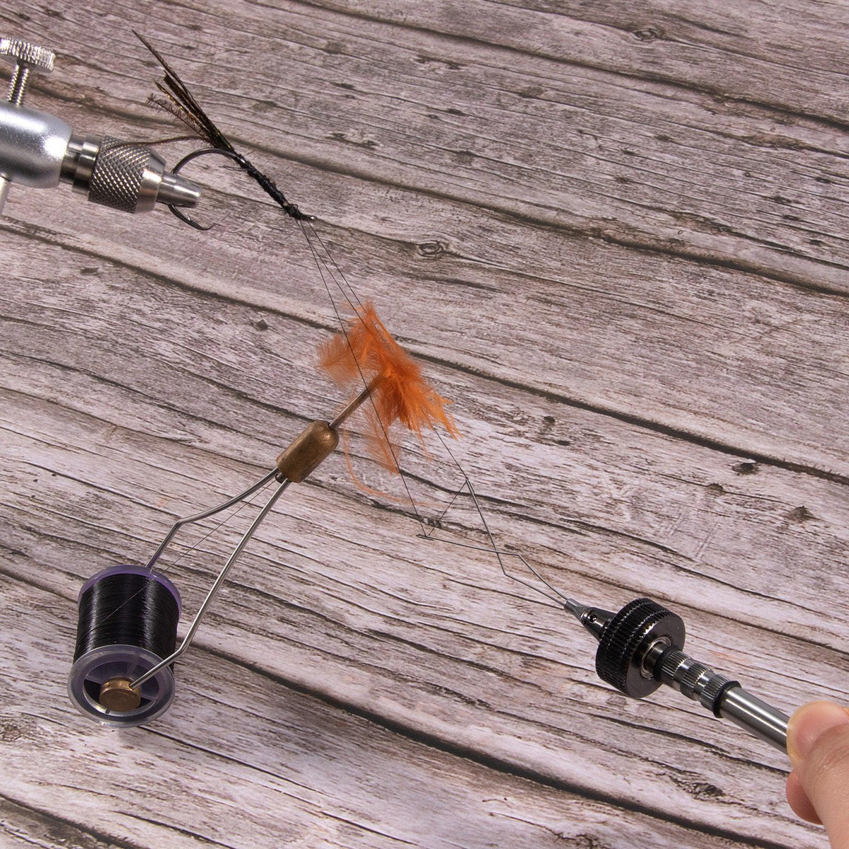Dr.Fish Stainless Steel Dubbing Spinner 90°+360° Rotation  14.5cm/5.3'' - Dr.Fish Tackles