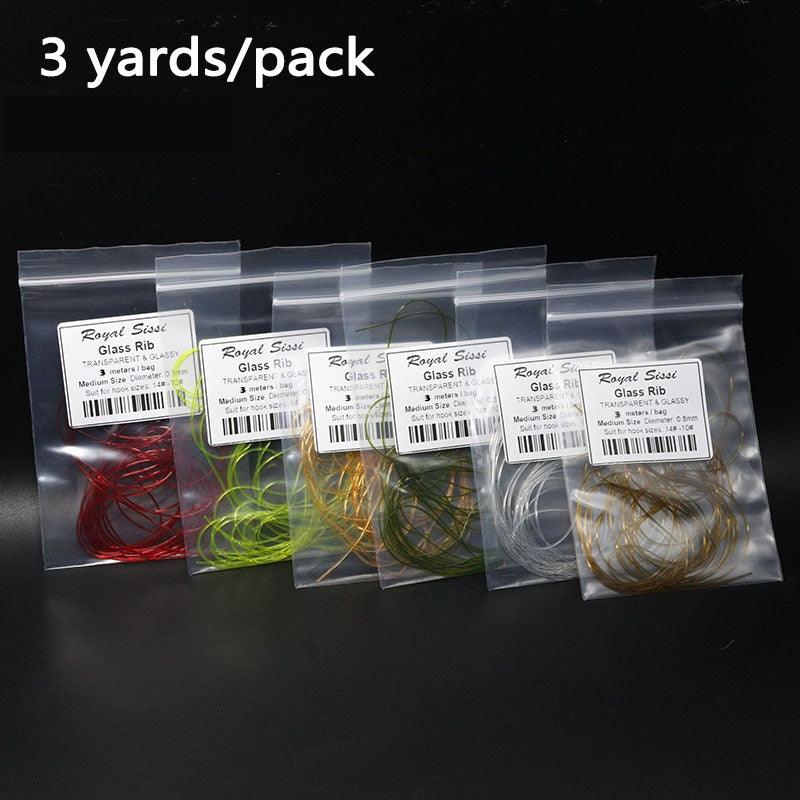 Dr.Fish Transparent Glassy Body Wrap Fly Tying Materials 3mm (6 colors) - Dr.Fish Tackles