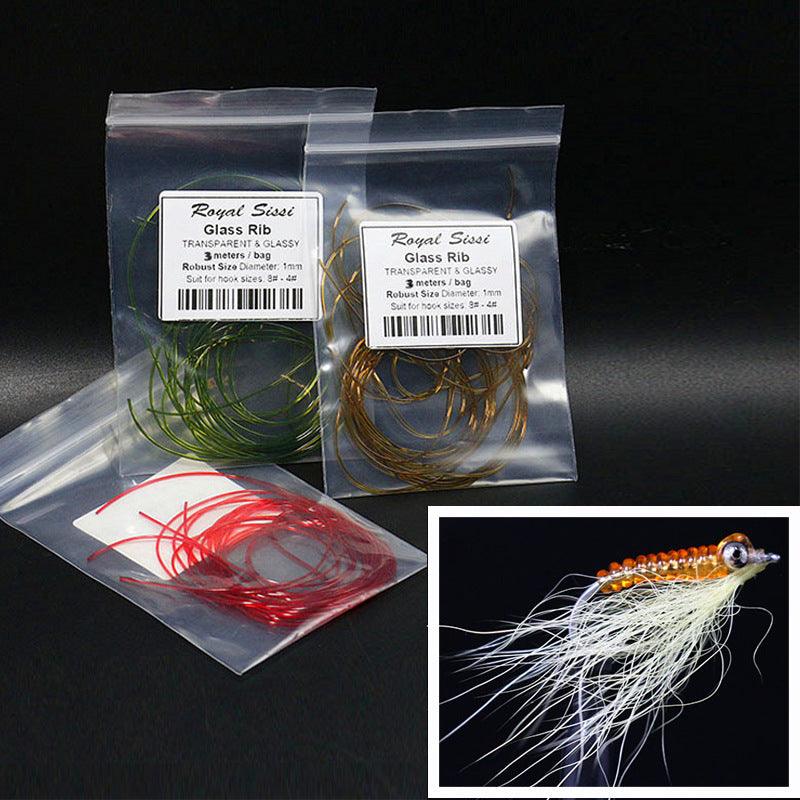 Dr.Fish Transparent Glassy Body Wrap Fly Tying Materials 3mm (6 colors) - Dr.Fish Tackles