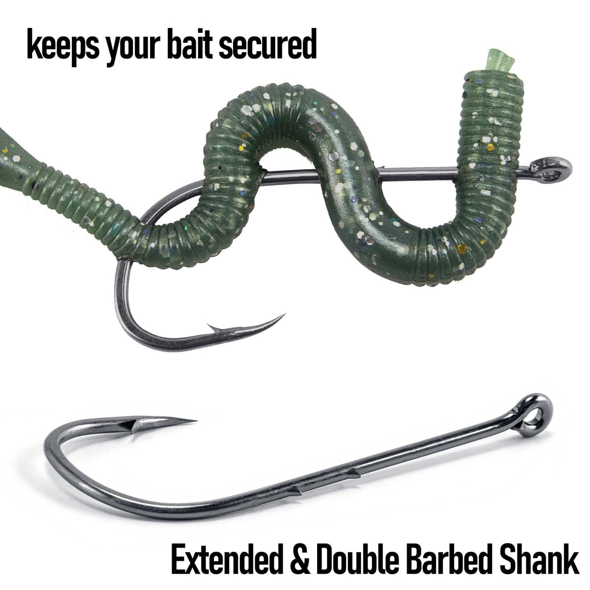 Dr.Fish 100pcs Baitholder Fishing Hooks 1#-10# - Dr.Fish Tackles